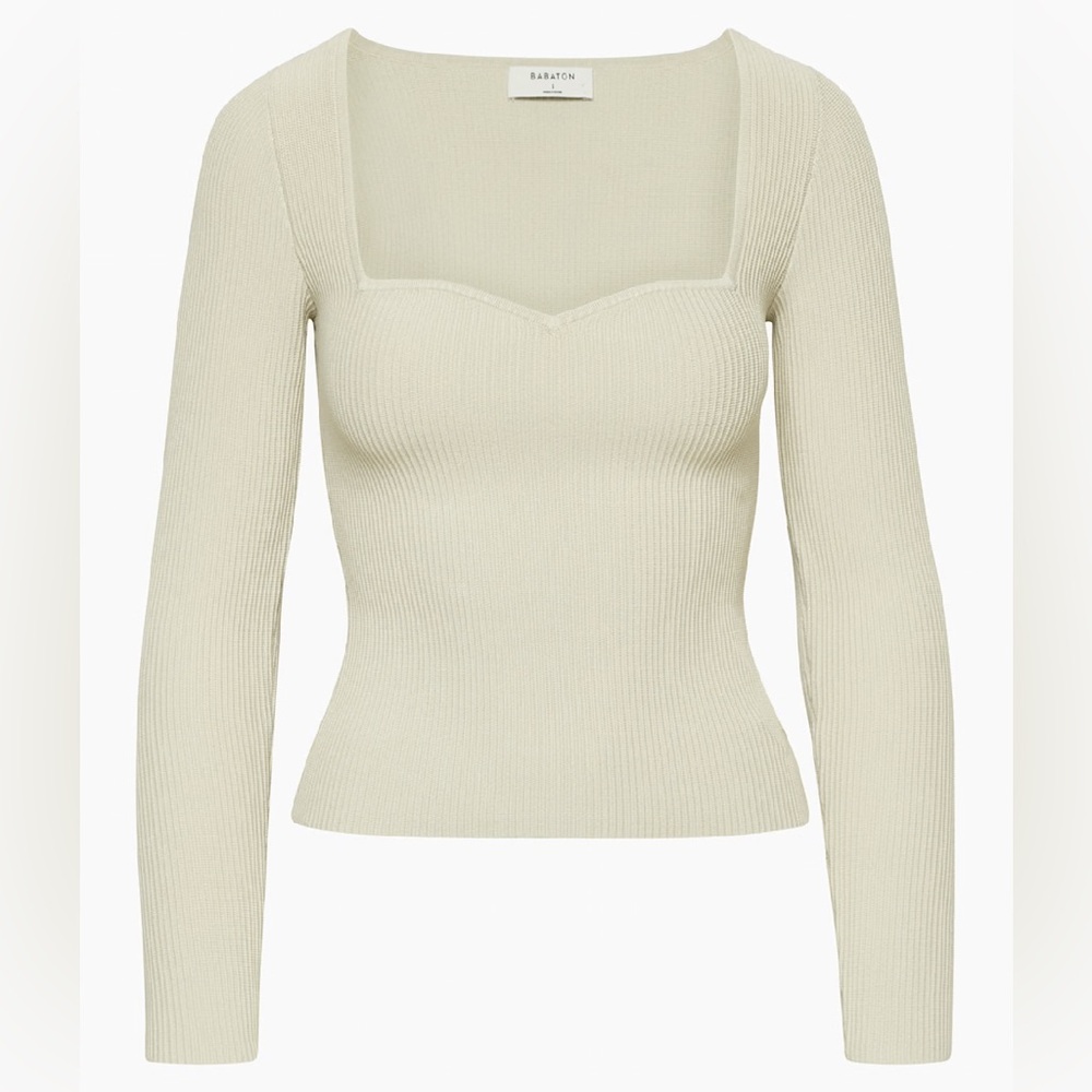 ❌SOLD❌ 
Babaton Sculpt Knit Sweetheart Longsleeve Top size L